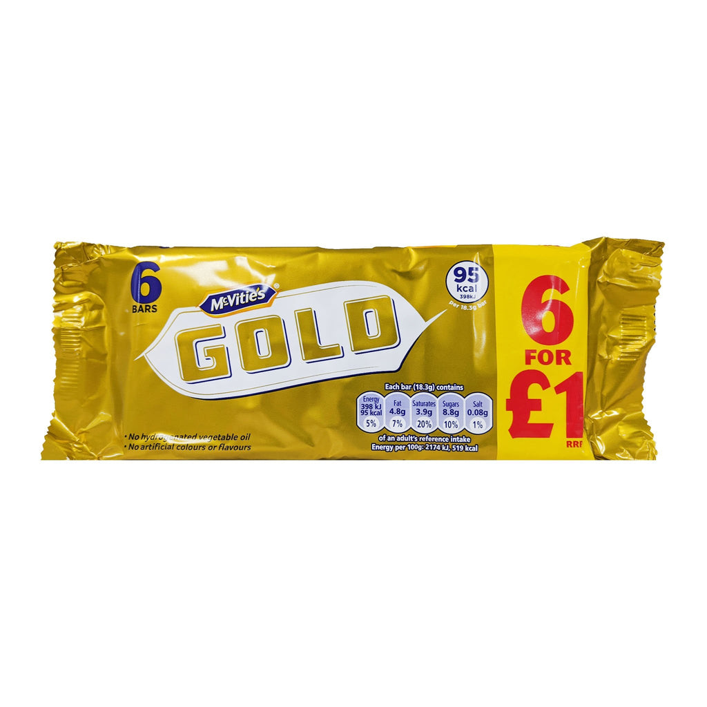 Mcvitie S Gold Bars 6 Pack 6 X 18 3g Blighty S British Store