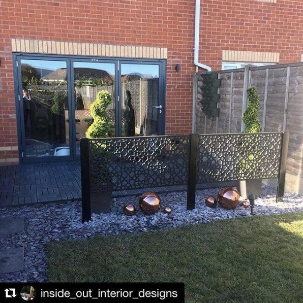 Half Height Post Dove Grey Screen With Envy