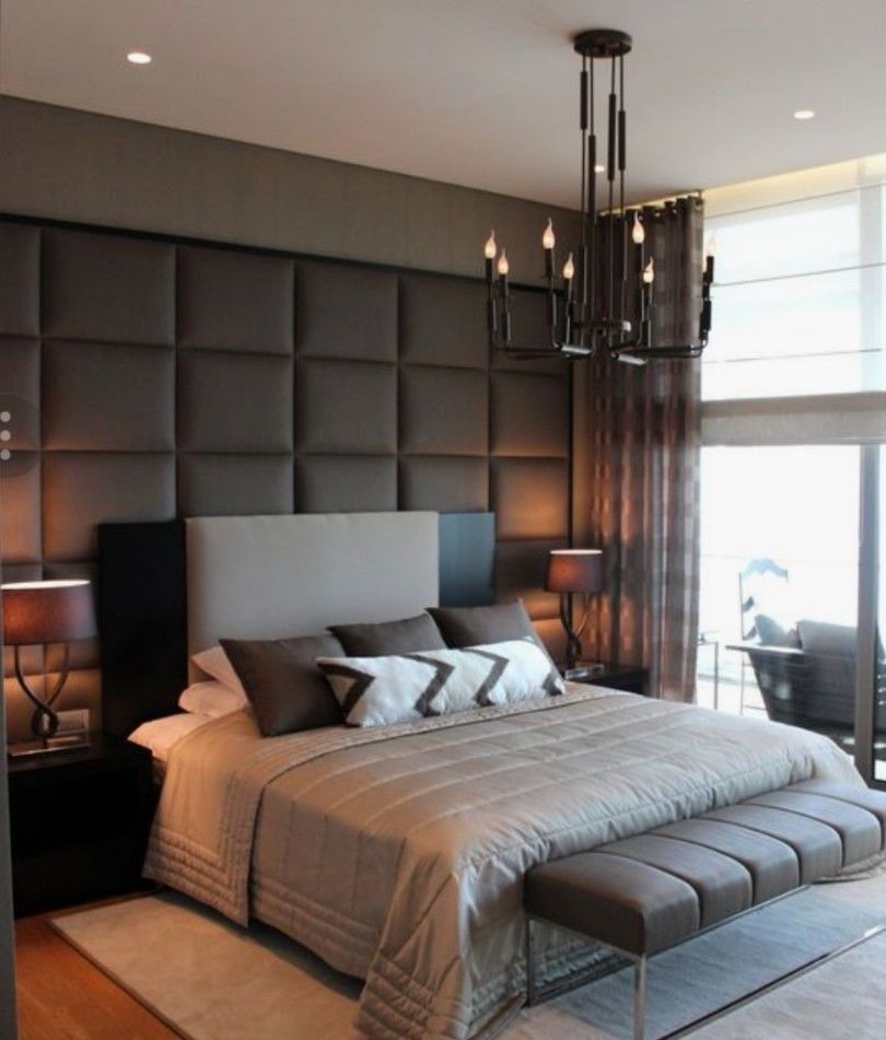Square Design Fabric Upholstered Wall Mounted Headboard Wall Panels Chic Concept