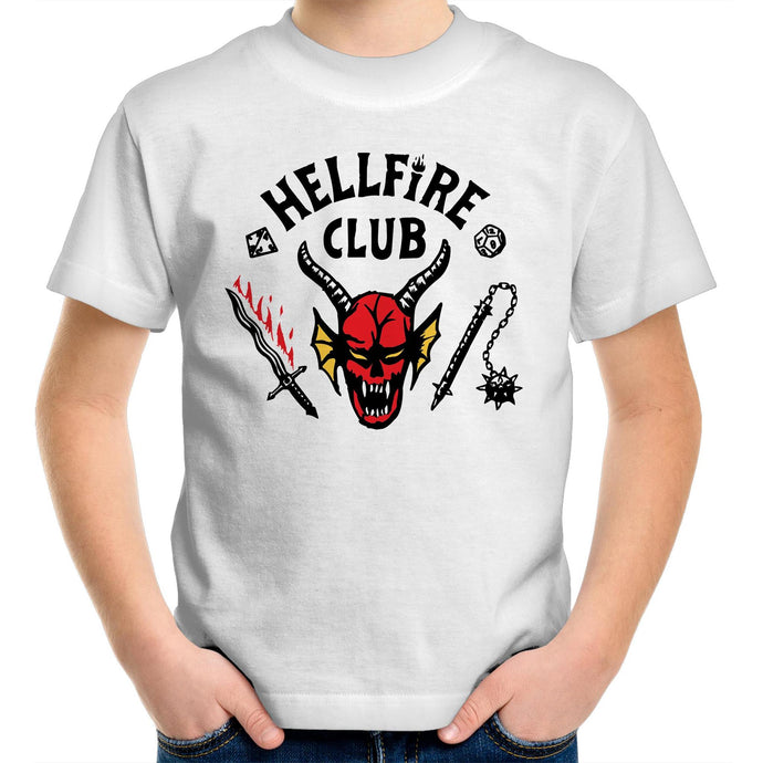 Hellfire Club Kids Youth Crew T Shirt White Or Grey Kids 2 To Ki Lana Rose Fashion