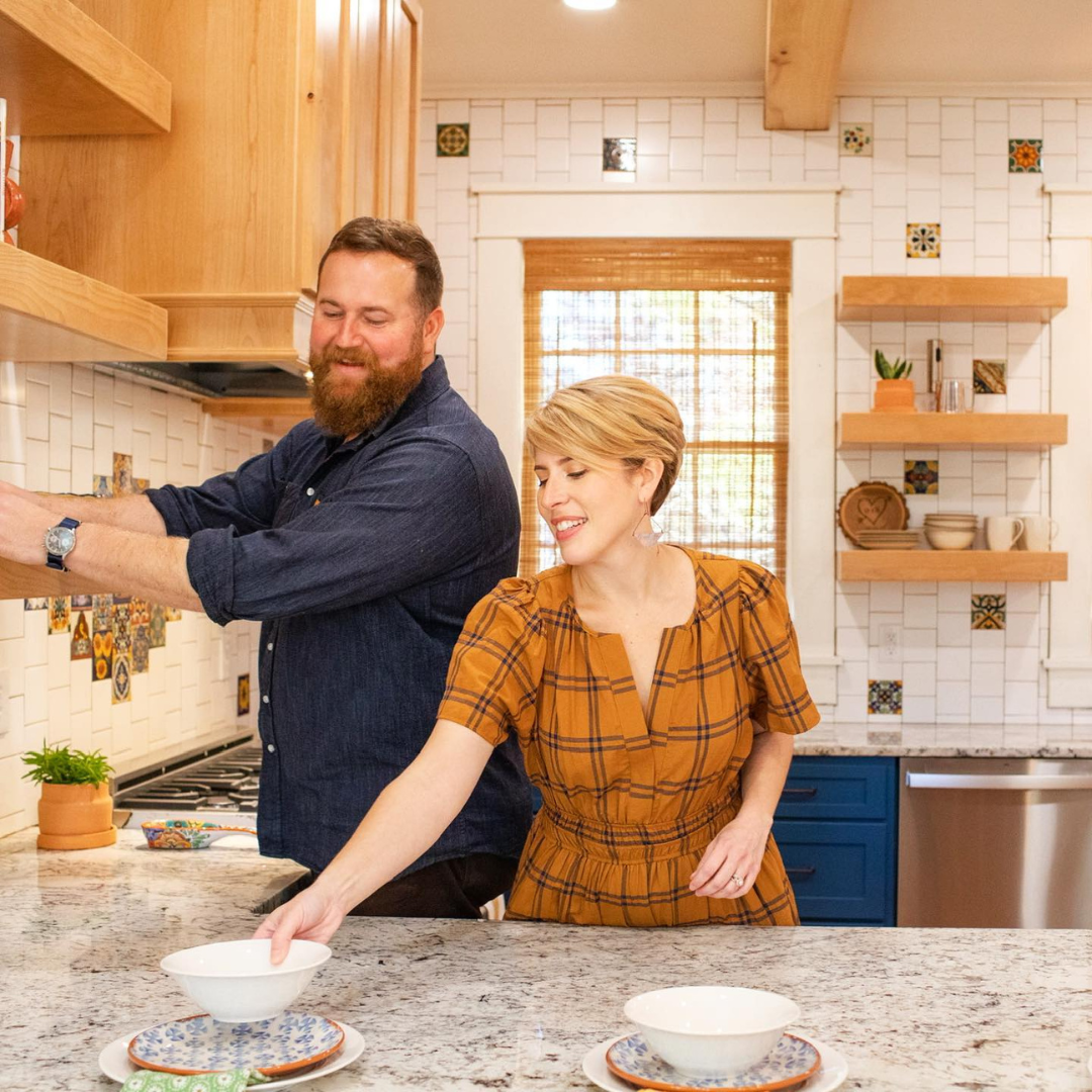 Ben and Erin Napier Setting A Table