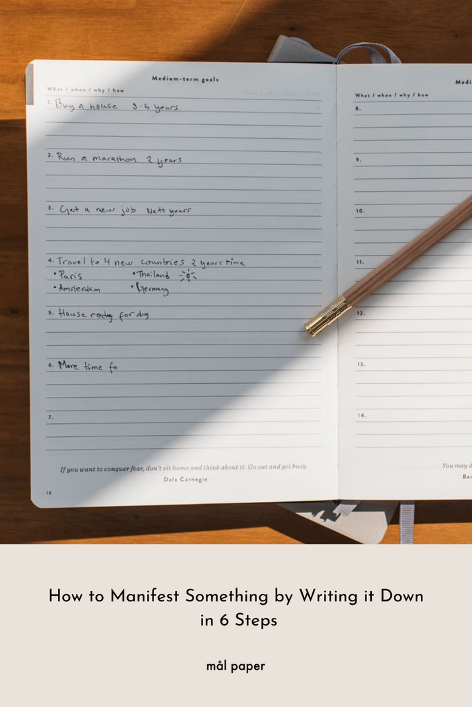 How To Manifest Something By Writing It Down In 6 Steps Mal Paper