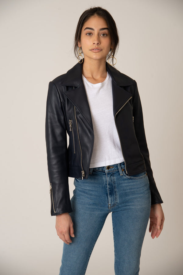 Laurel Canyon Leather Jacket Brown Katro