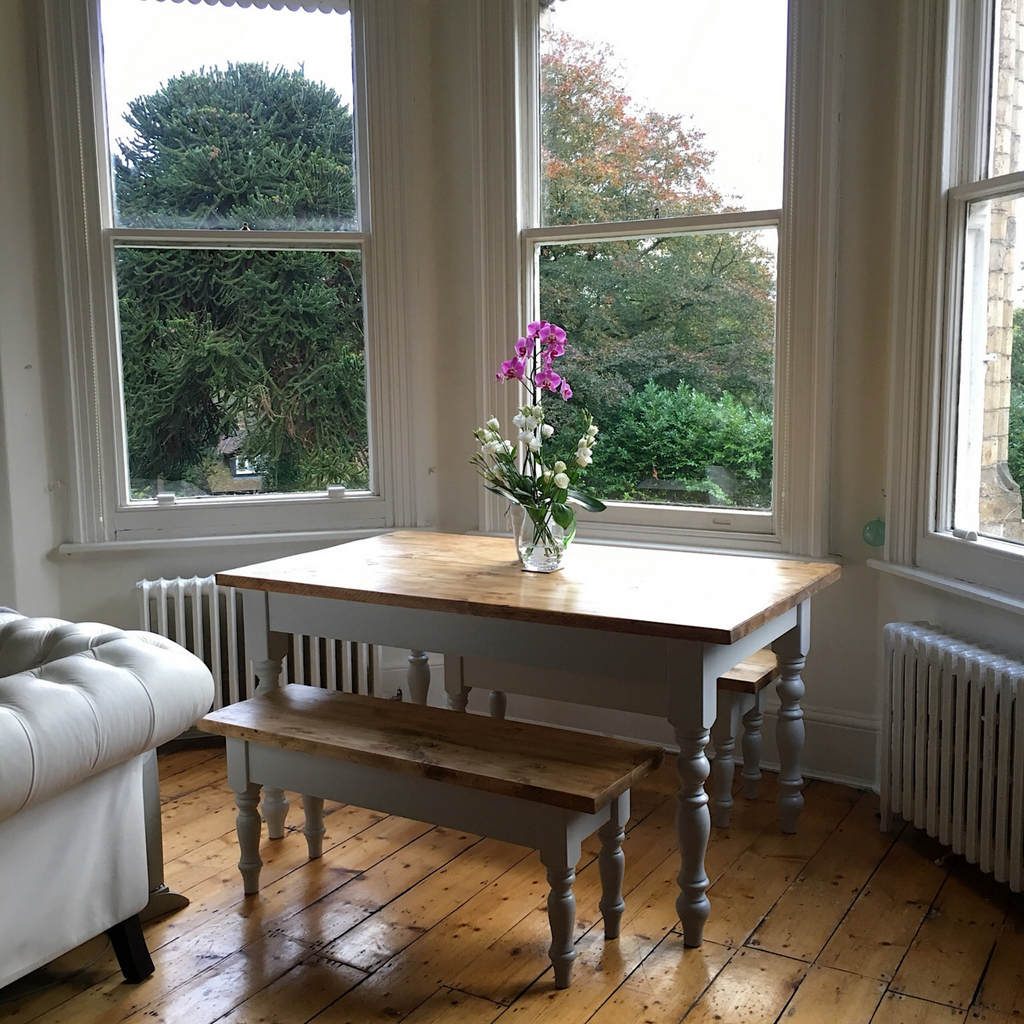Farmhouse Dining Table And Bench Set Rustic Table Handcrafted Cotswold Farmhouse Furniture