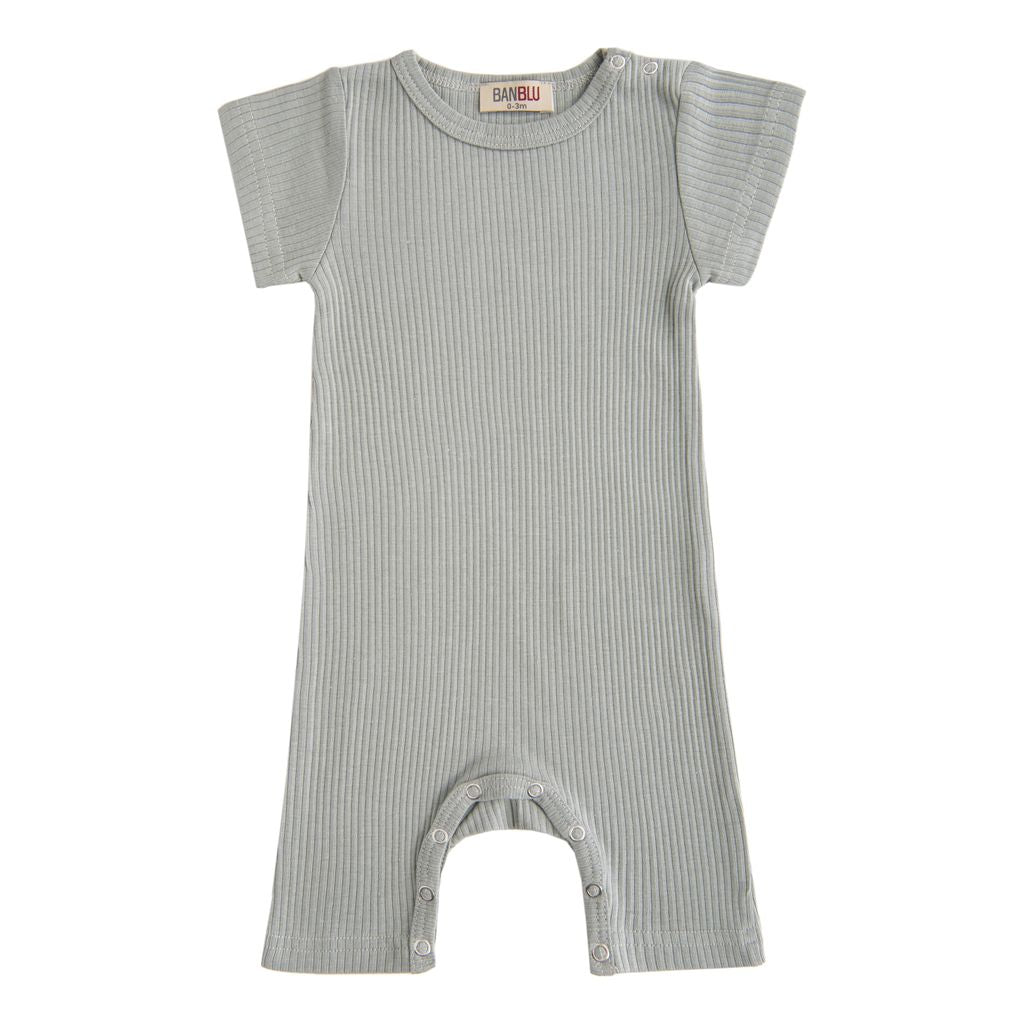 Green Seamoss Ls Modal Romper Kids Atelier