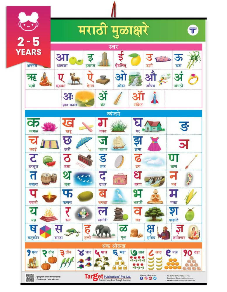 Buy Jumbo Marathi Numbers And Alphabets Mulakshare Early Learning Hanging Chart For Kids Online At Best Price Distacart