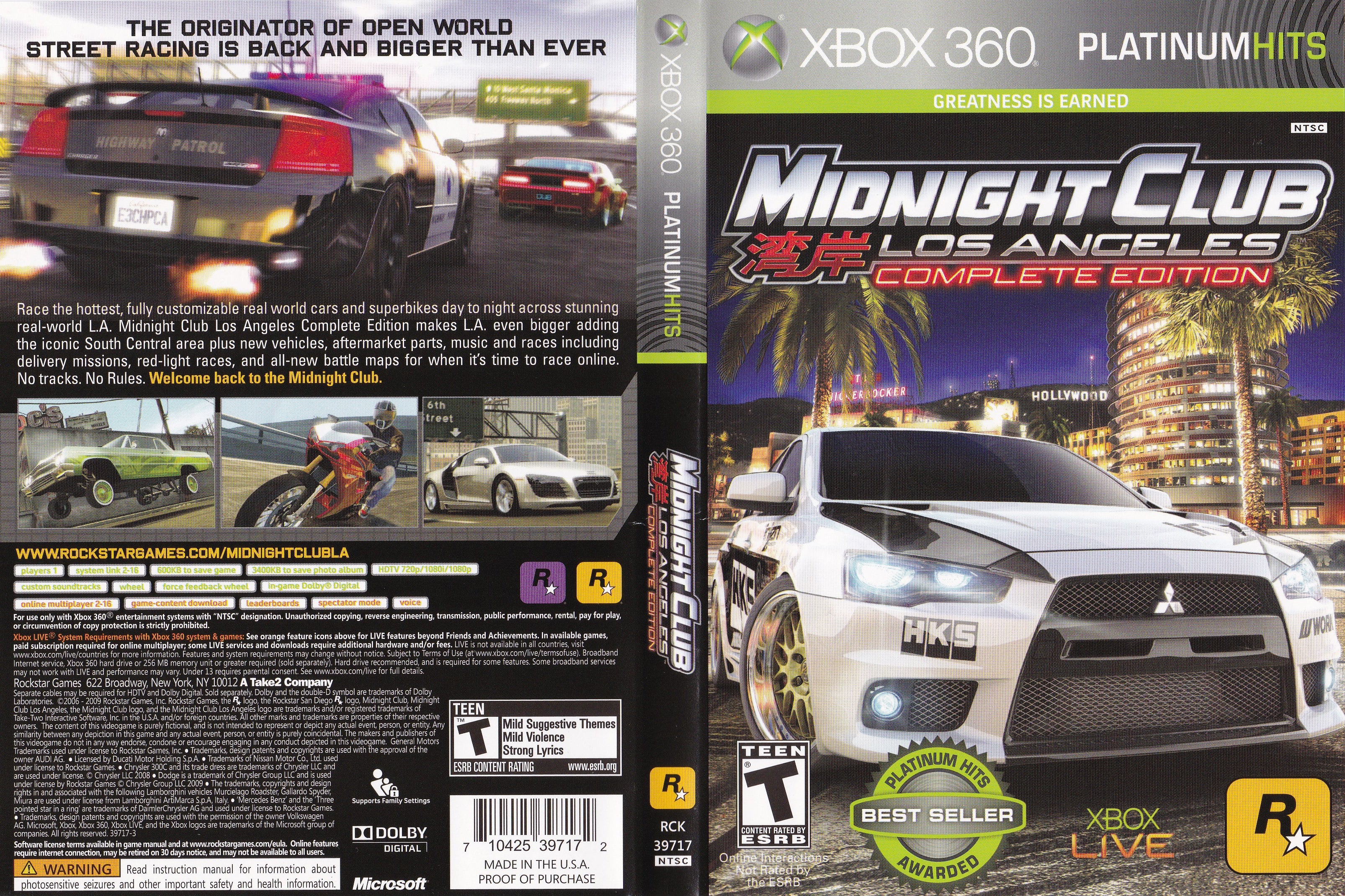 Midnight Club Los Angeles Complete Edition Xbox 360 Clarkade
