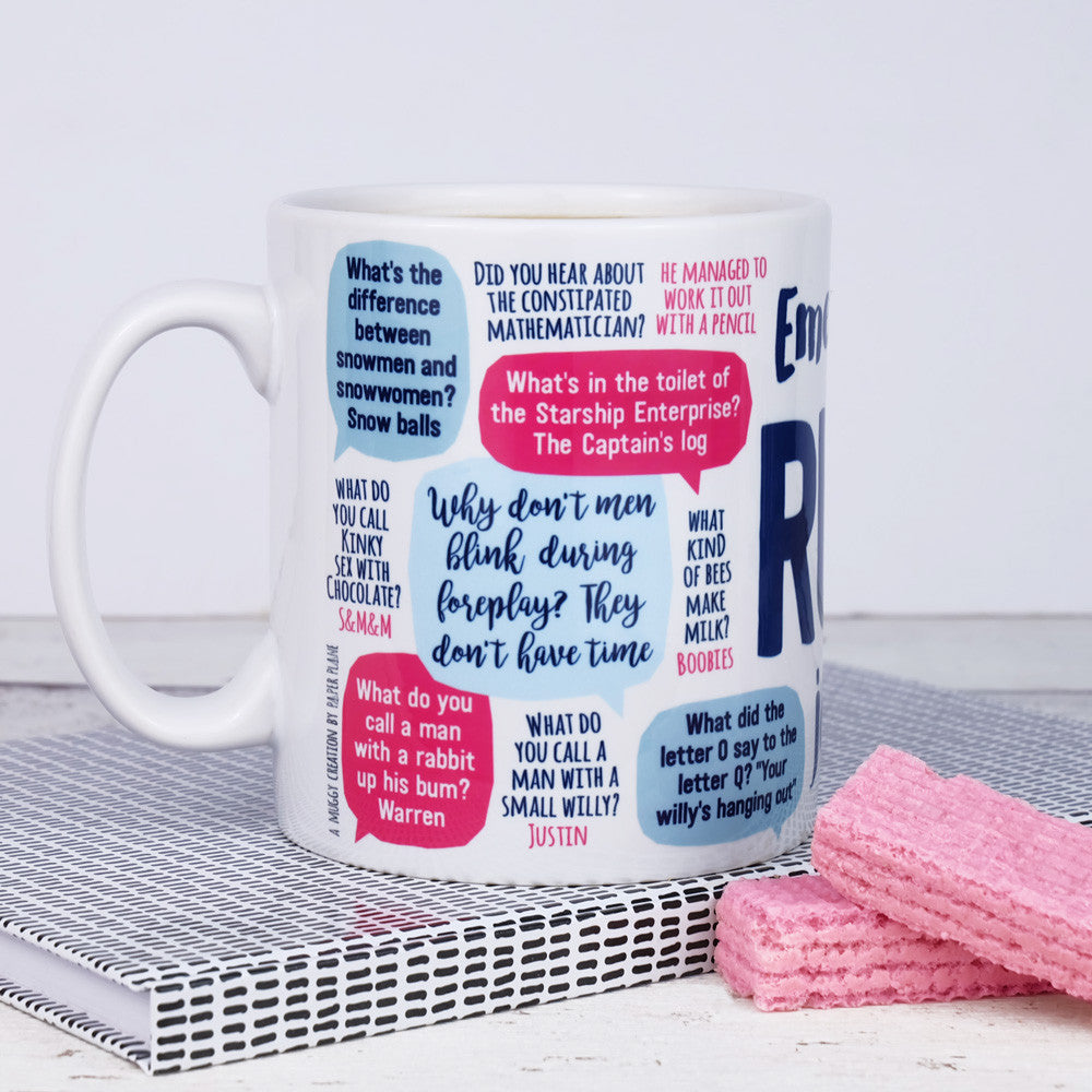 Emergency Rude Jokes Mug Paper Plane
