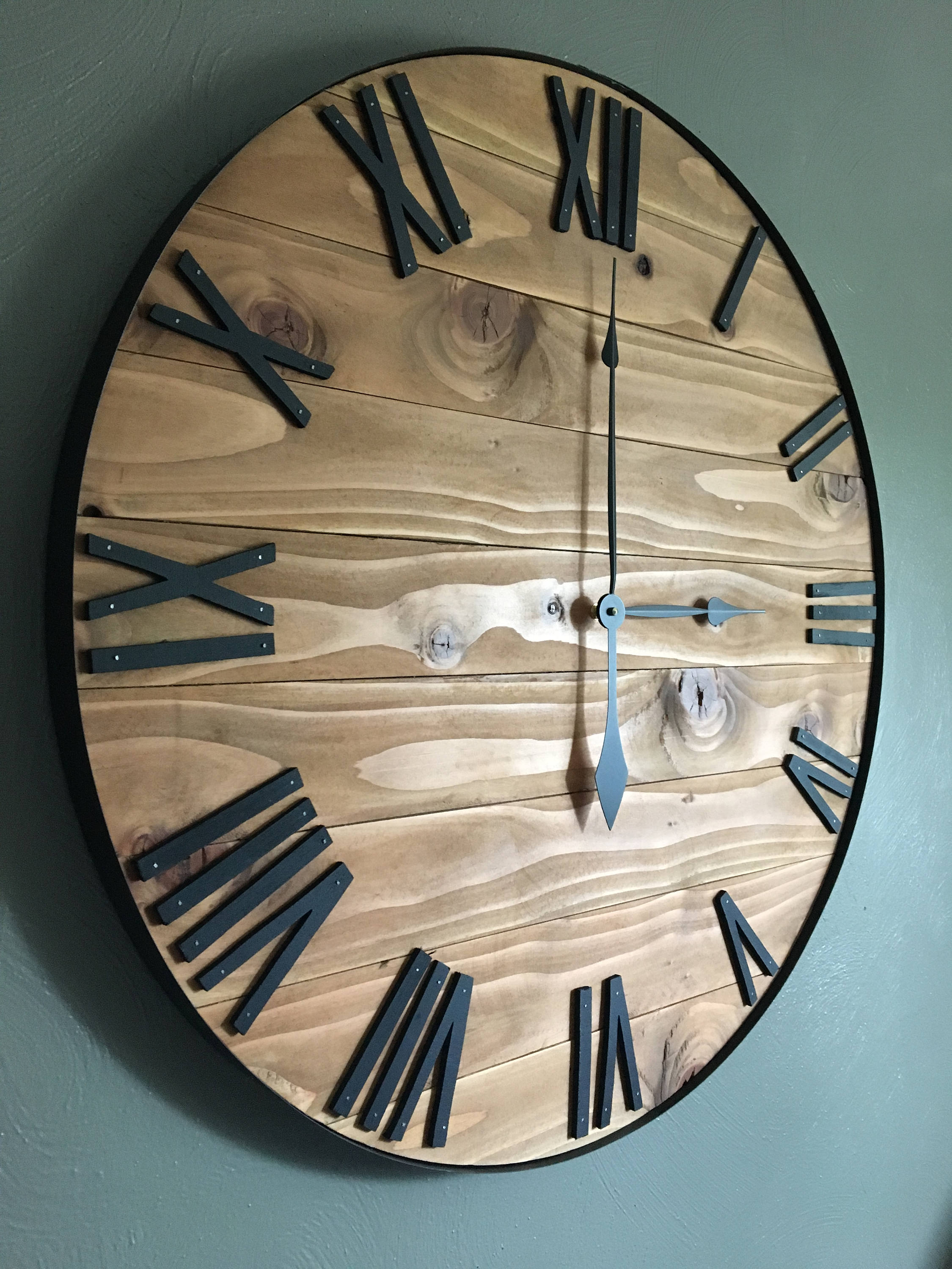 Large Rustic Farmhouse Clock The Woodland Story Co
