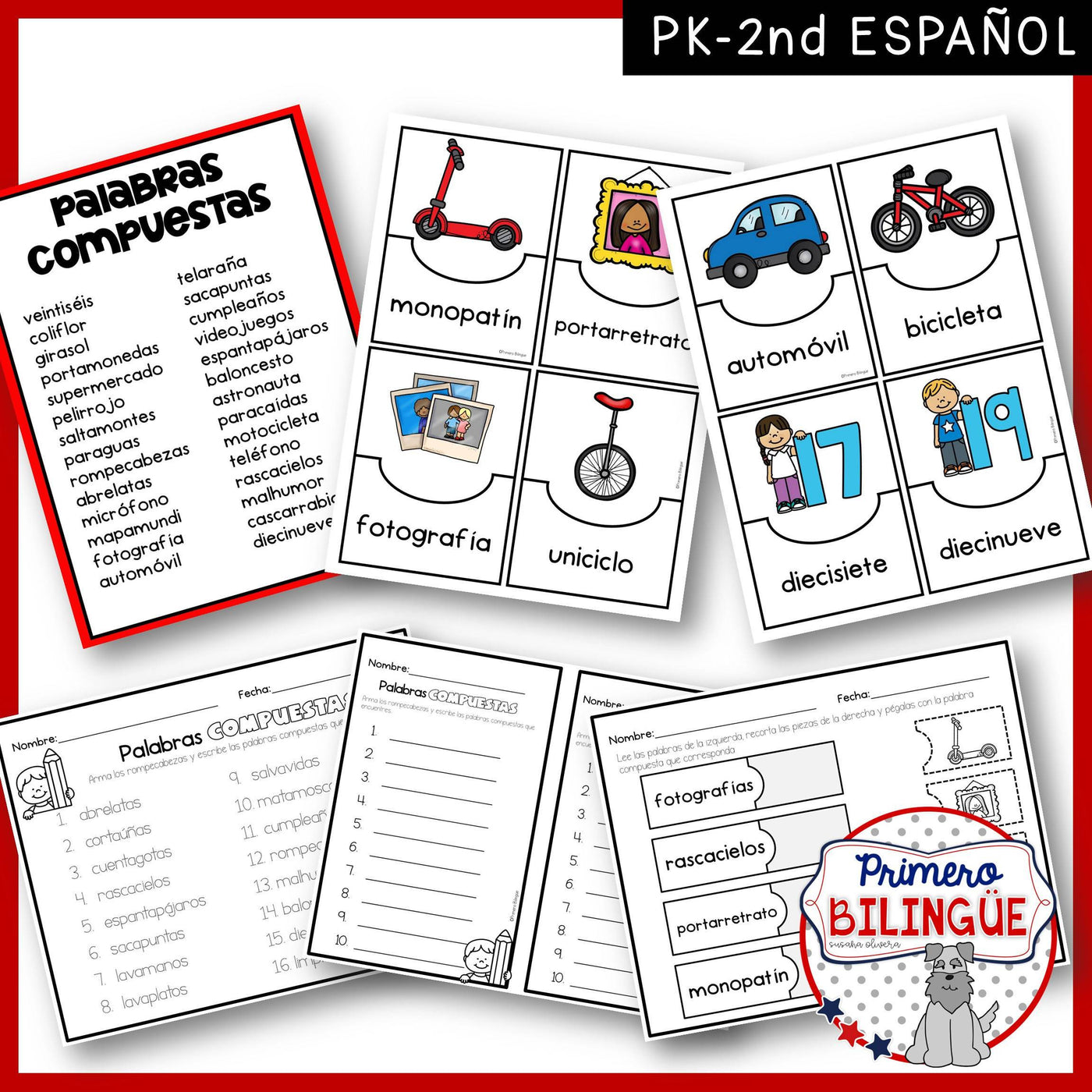 Palabras Compuestas Bilingual Marketplace