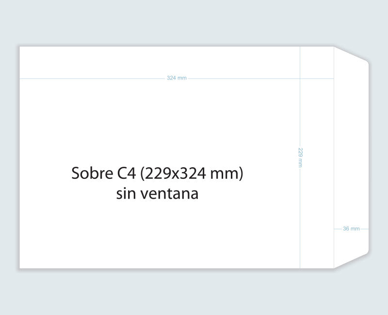 Plantilla Troquel Vectorial Para Sobre Con Impresion Total C4 C5 Dl