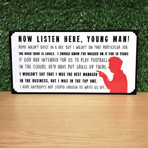 Brian Clough Quotes Plaque Dukki Ltd