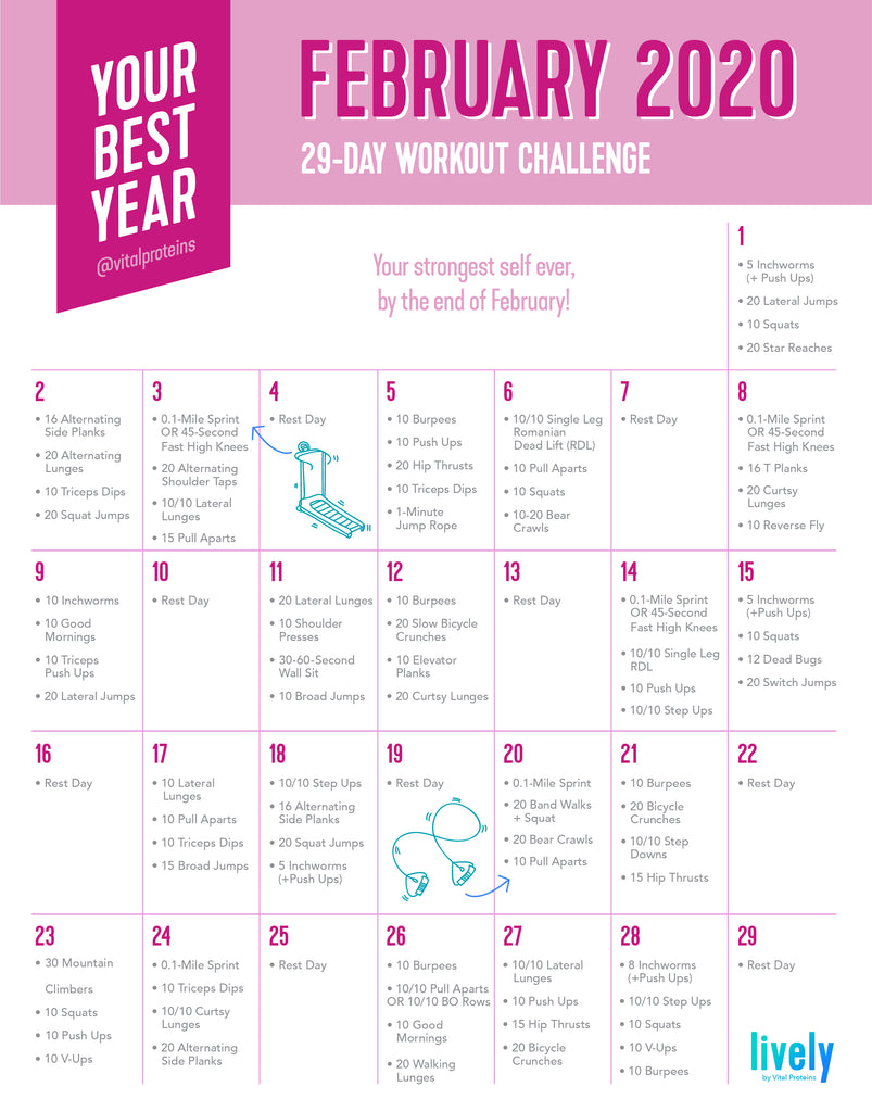 Your 29 Day Workout Challenge Starts Now Vital Proteins