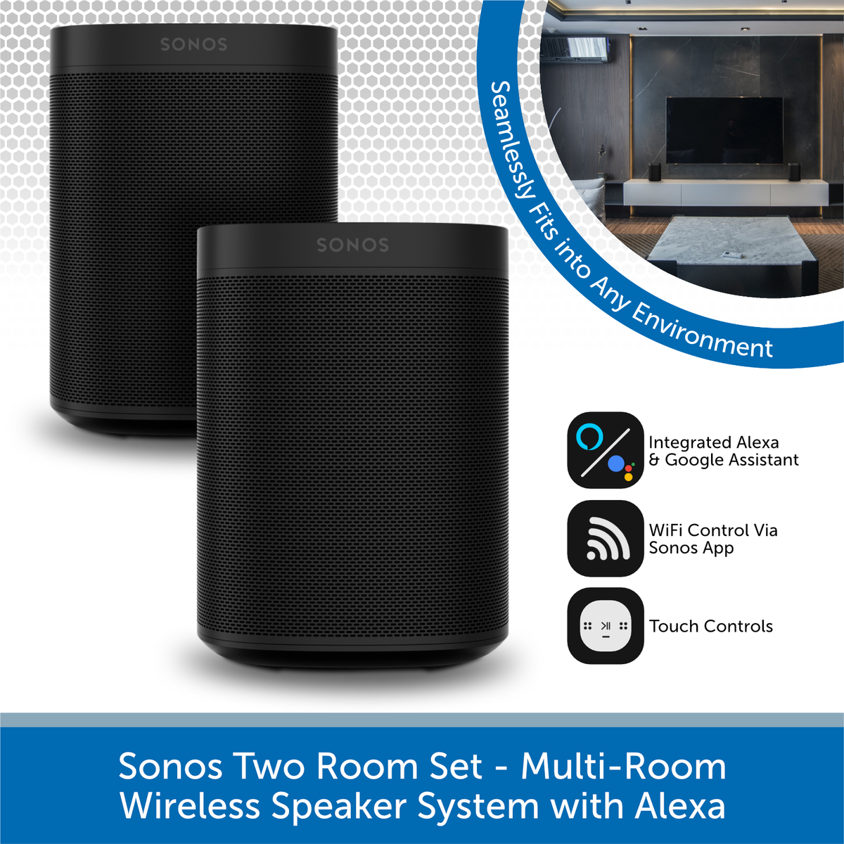 Sonos Two Room Set Multi Room Wireless Speaker System Audio Volt Audio Volt