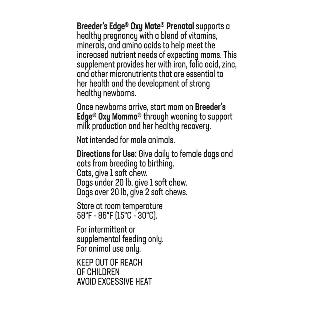 Breeder S Edge Oxy Mate Prenatal The Breeders Cupboard