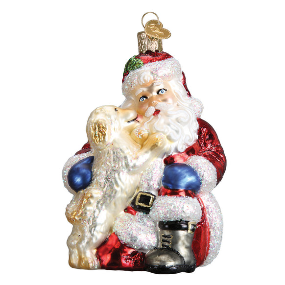 Santa S Puppy Love Ornament Old World Christmas Callisters Christmas