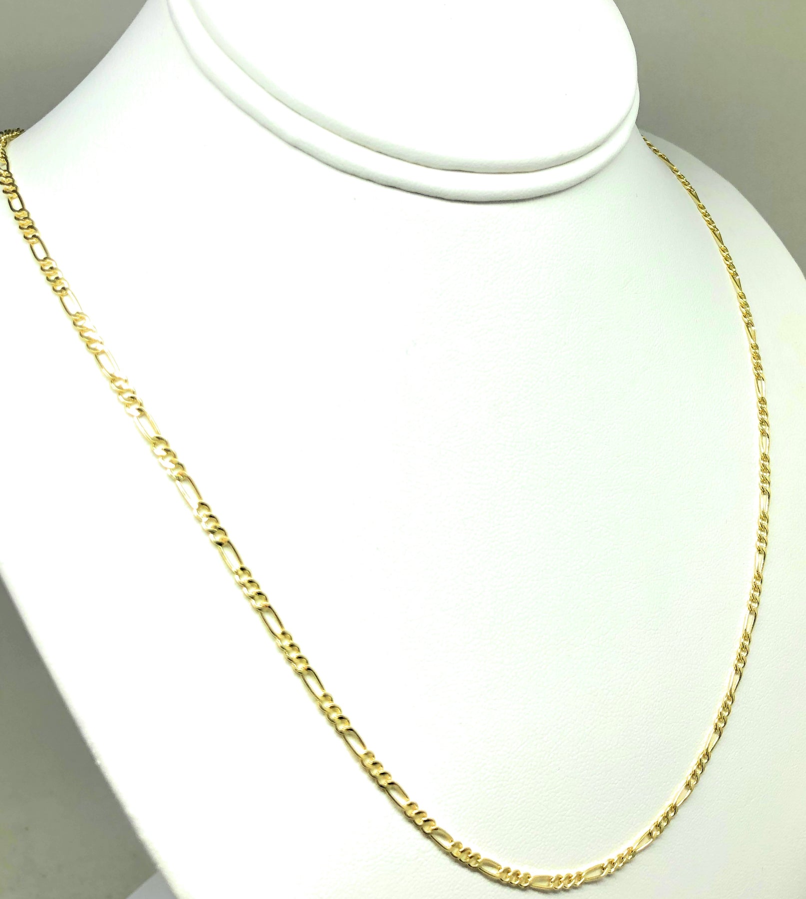10k Solid Gold Figaro Chain 20 26 Inch 5 3mm Semi Hollow Style Fran Co Jewelry