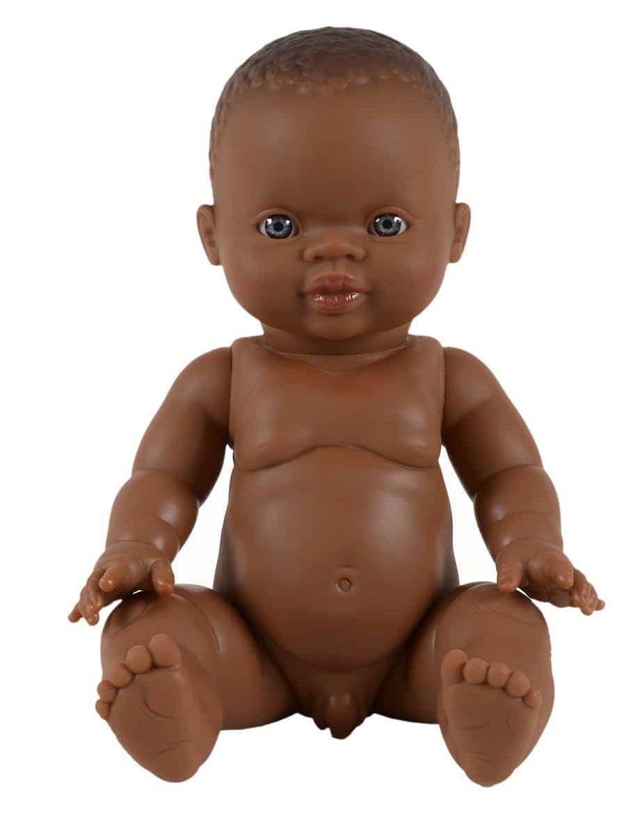 Minikane Little African Baby Boy Doll Blue Eyes Bohemian Mama