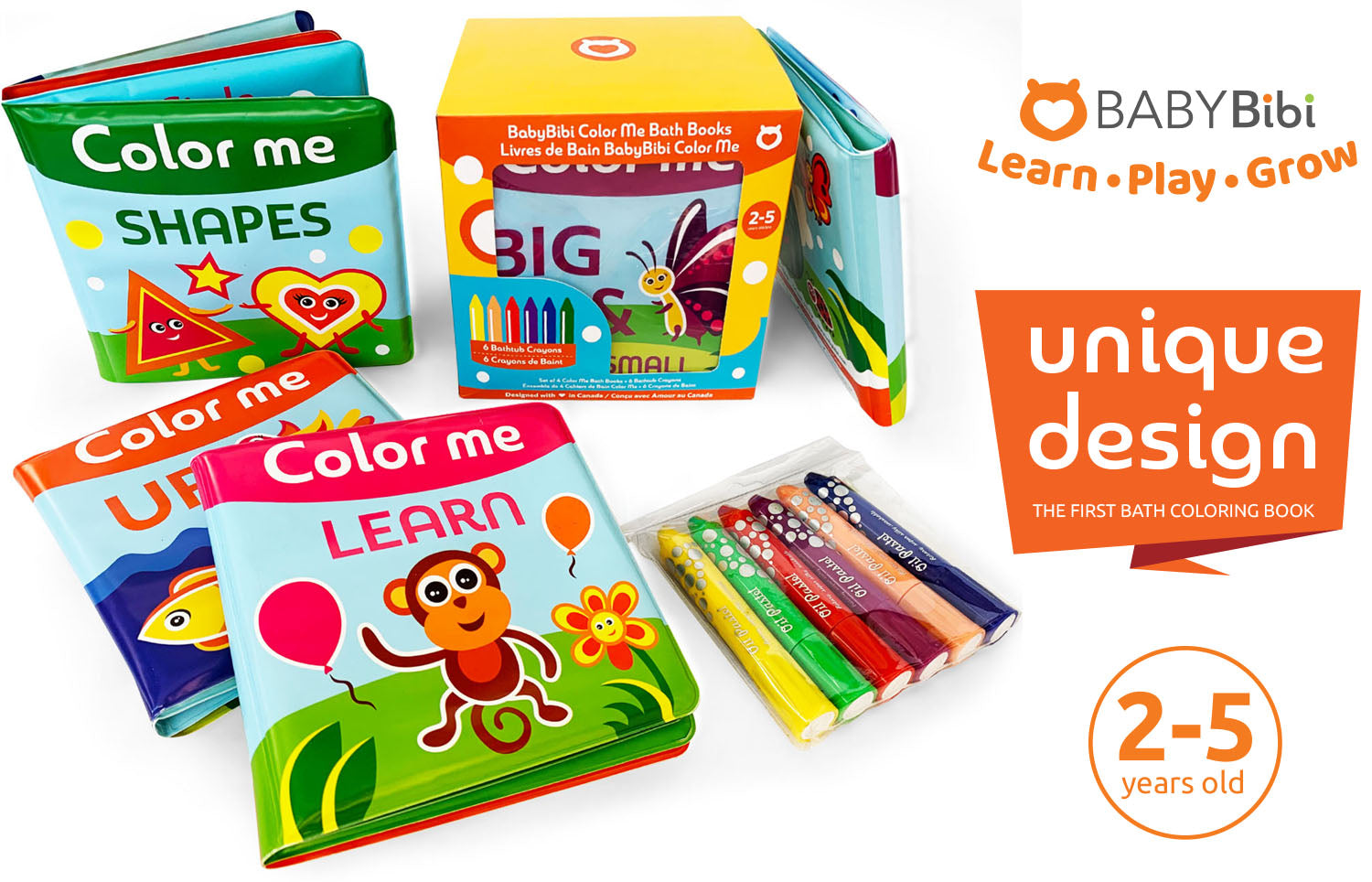 New Innovative Colour Me Bath Books Crayons Learn Color In The Ba Babybibi