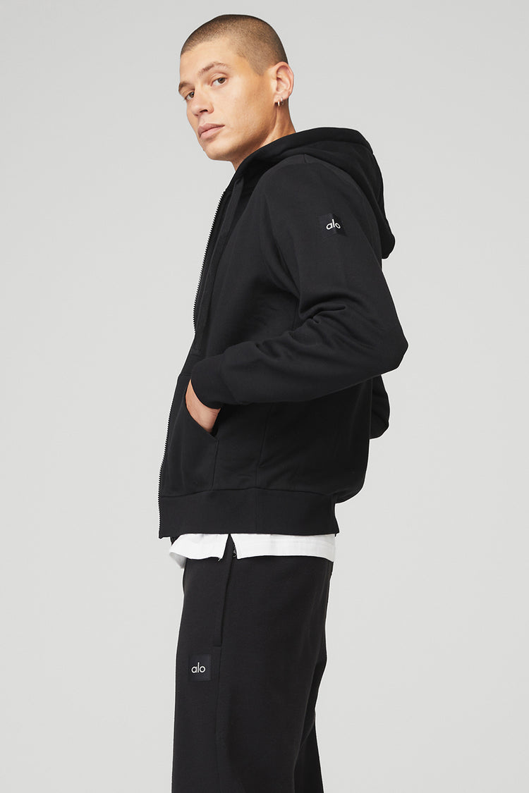 Everyday Full Zip Hoodie Black Alo Yoga