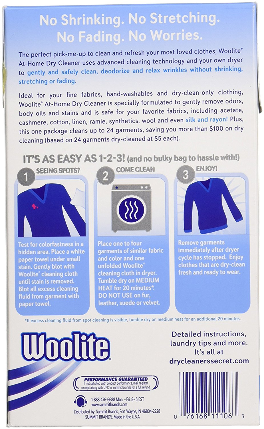 Woolite Dcs04n Dry Cleaner S Secret At Home Dry Cleaner Fresh Scent Toolbox Supply
