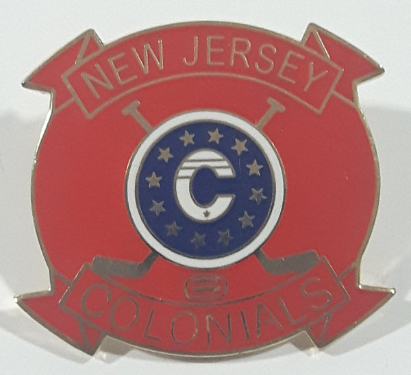 New Jersey Colonials Hockey Team 1 1 8 X 1 1 4 Enamel Metal Lapel Pi Treasure Valley Antiques Collectibles