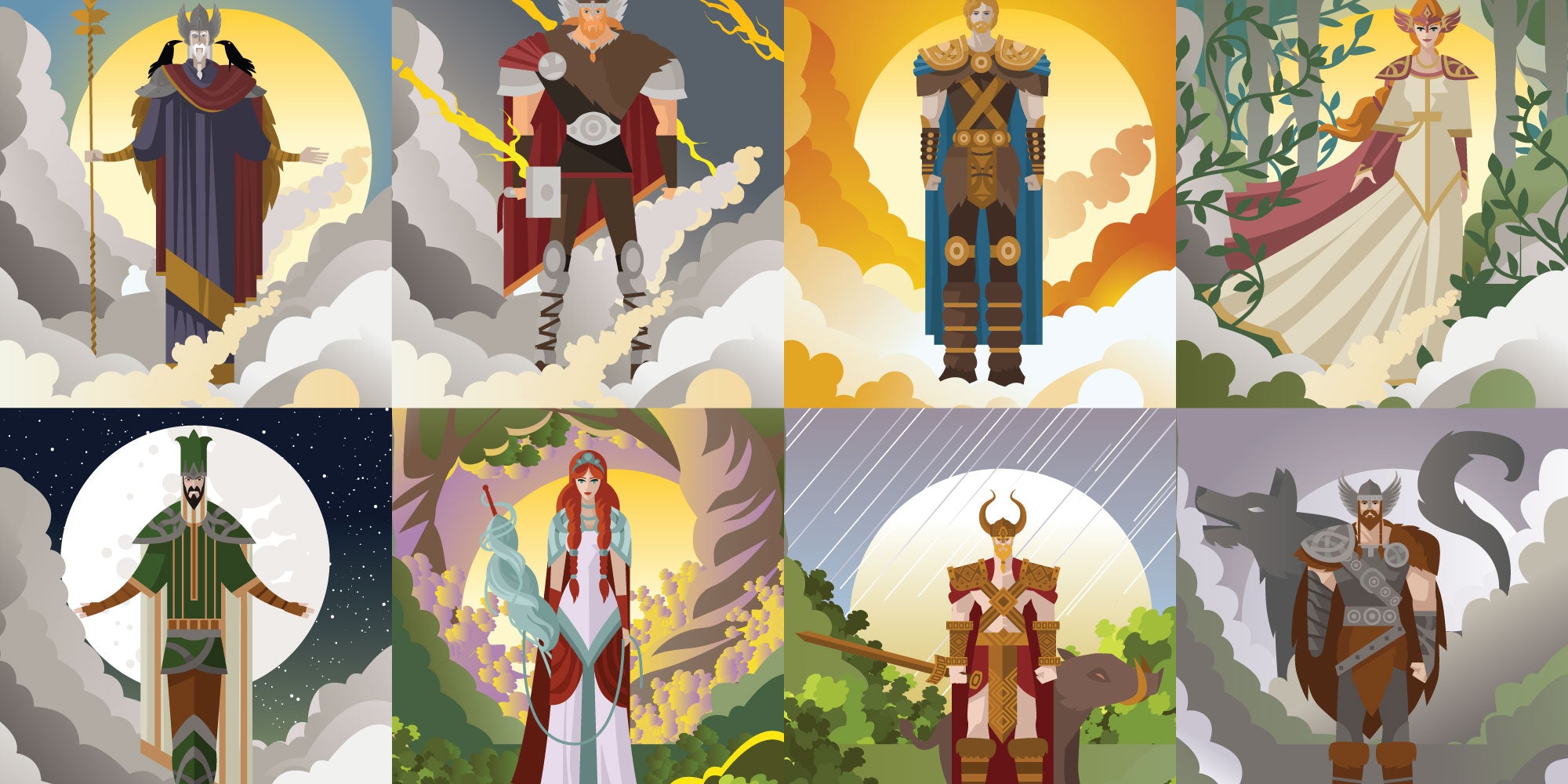 Les Dieux Nordiques Du Pantheon De La Mythologie Scandinave Viking Legends