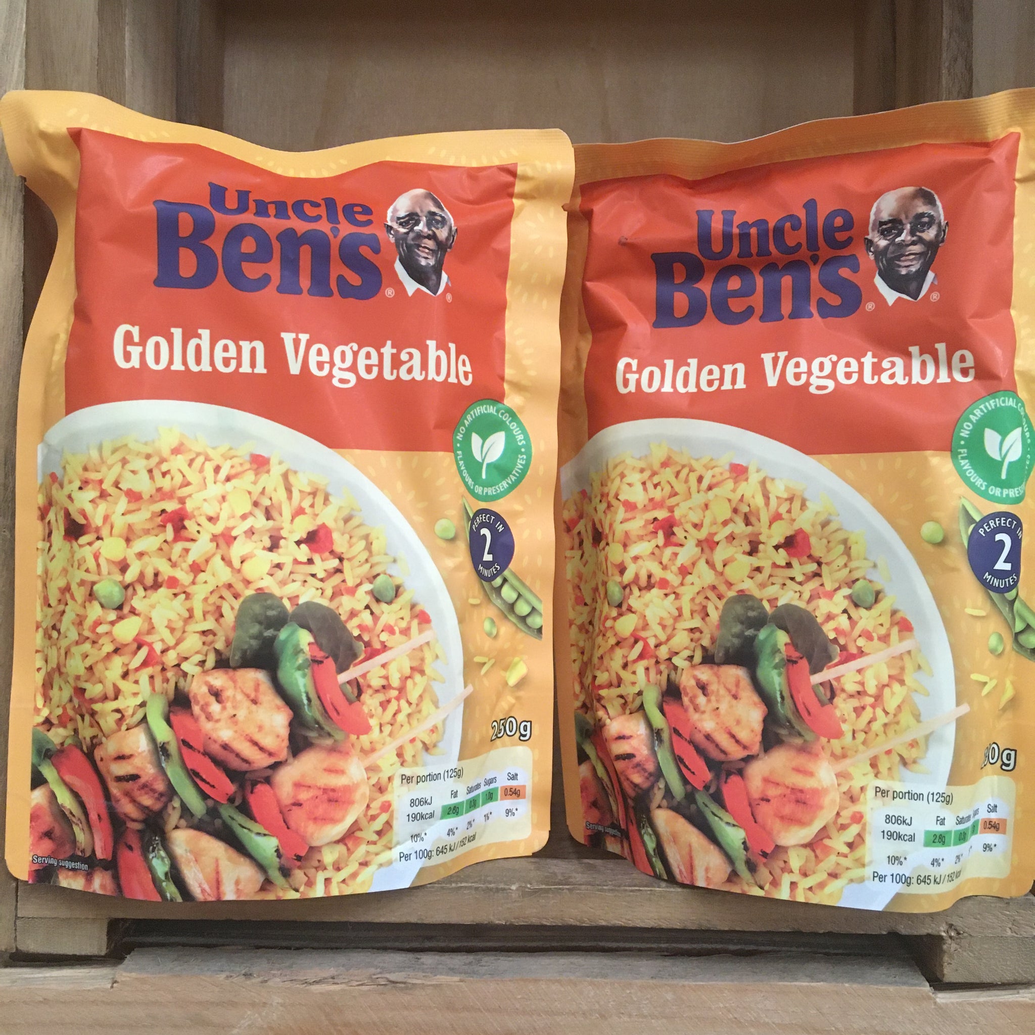 2x Bens Original Microwave Rice Golden Vegetable 2x250g Low Price Foods Ltd