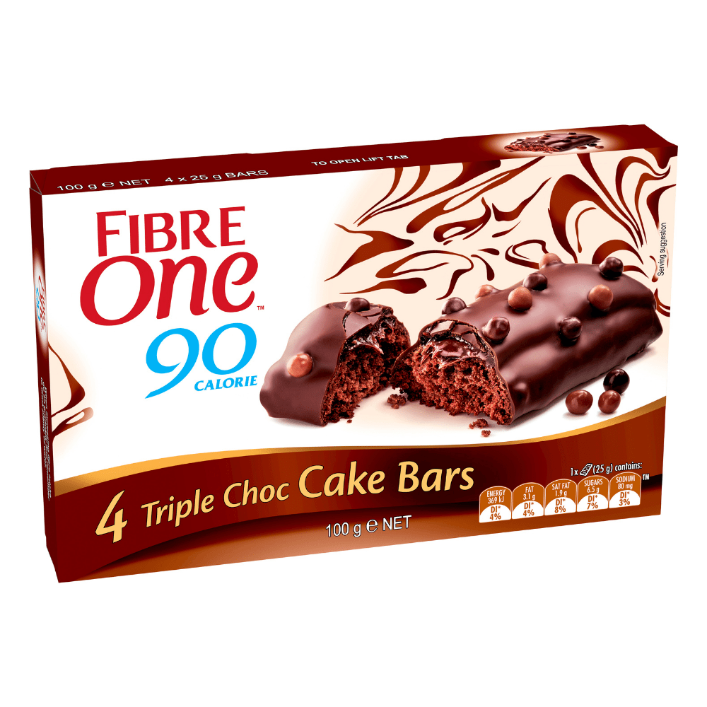 Triple Chocolate Cake Fibre One 90 Calorie Bars Protein Package Uk Protein Package
