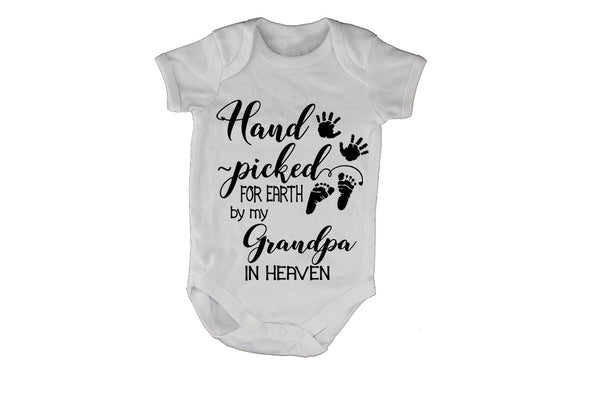 Hand Picked For Earth By My Grandpa In Heaven Baby Grow Buyability
