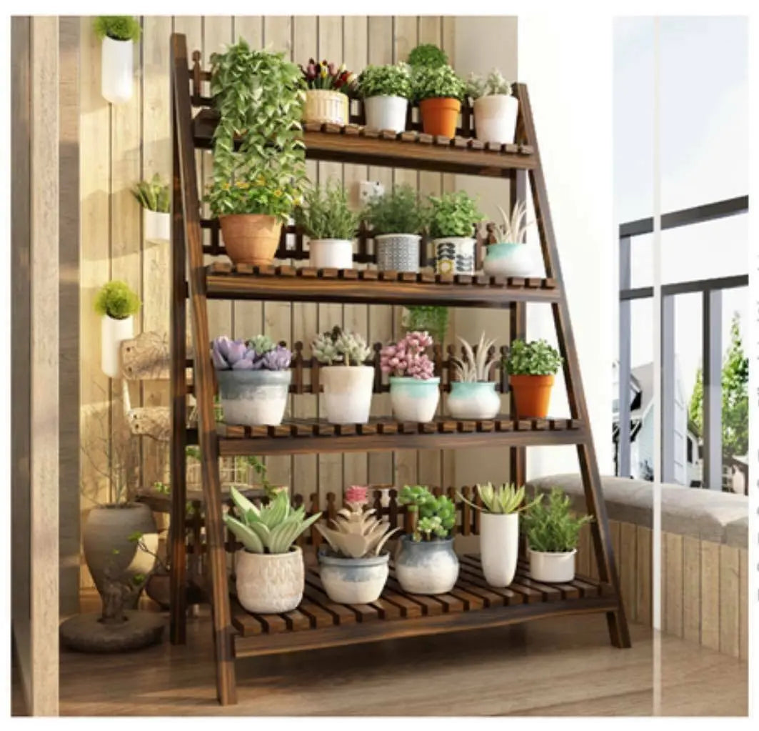 Wooden Plant Stand Multiple Tiers Plants Garden Patio Indoor Outdoor