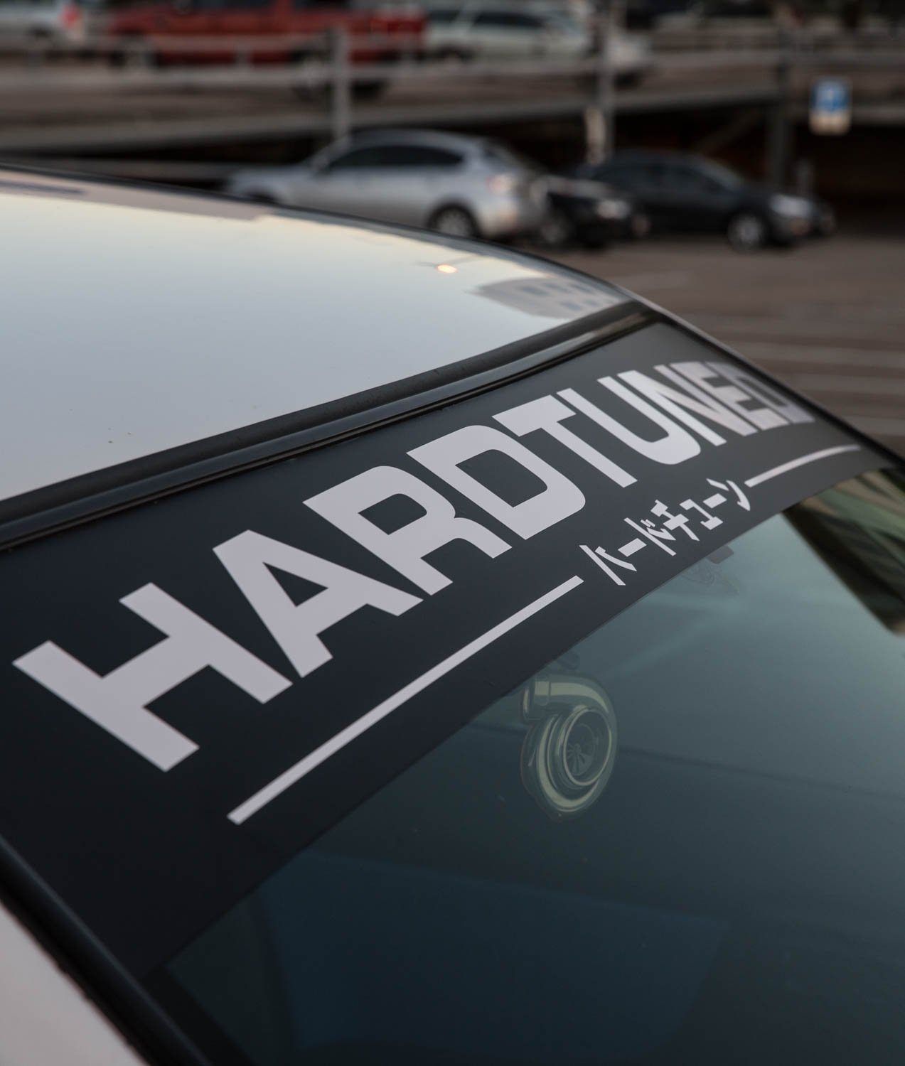 Hardtuned Window Banner Modern Hardtuned Car Clothing Racewear