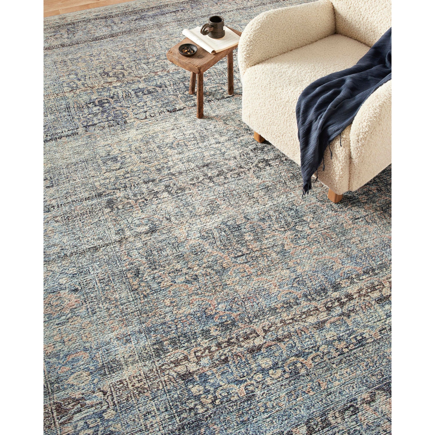 Billie Amber Lewis X Loloi Denim Blush Bil 05 Rug Amethyst Home