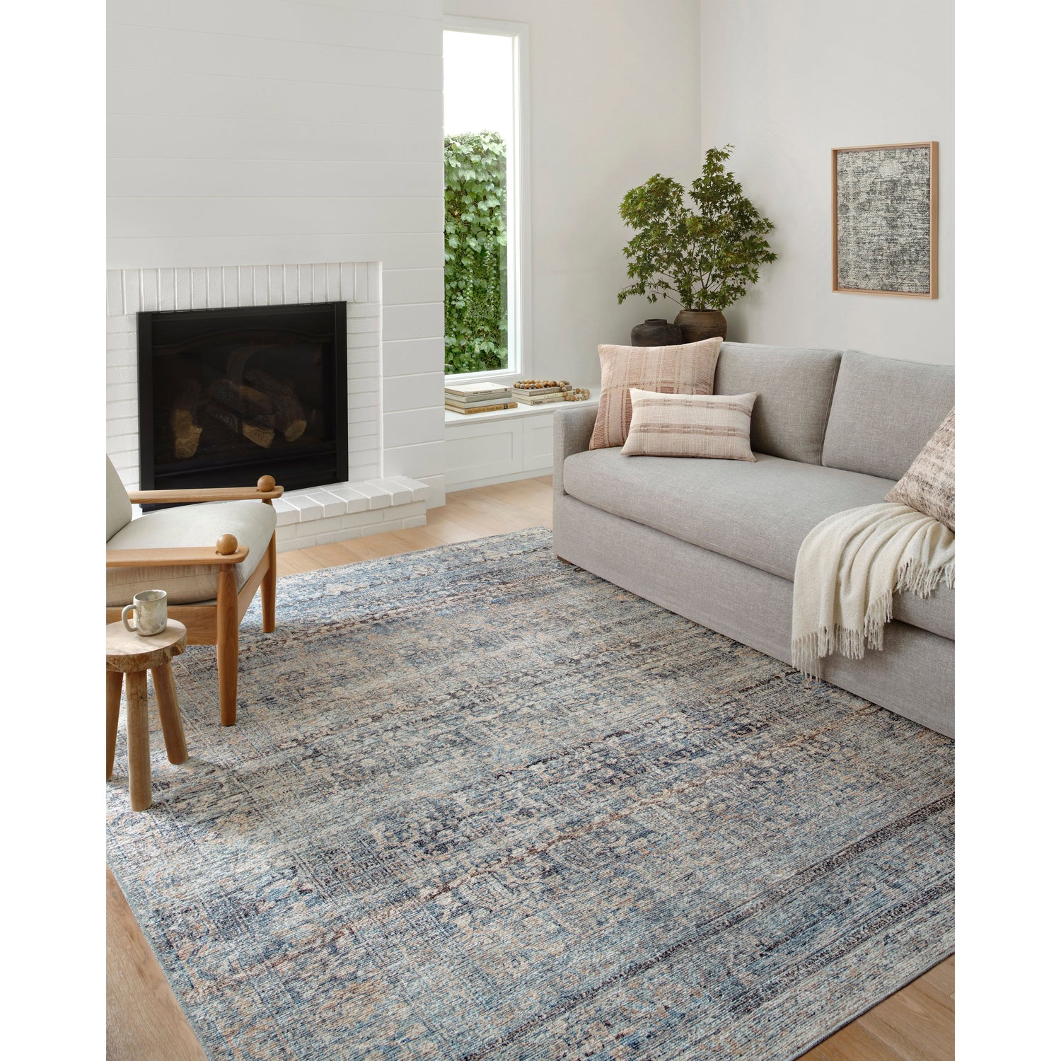 Billie Amber Lewis X Loloi Denim Blush Bil 05 Rug Amethyst Home