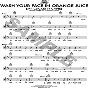 Wash Your Face In Orange Juice Mr Clicketty Cane Pdf Peter Combe