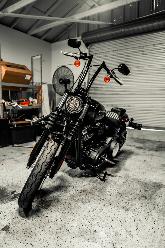 Evil T Bar 16 Inch Rise Gloss Black Dominator Industries