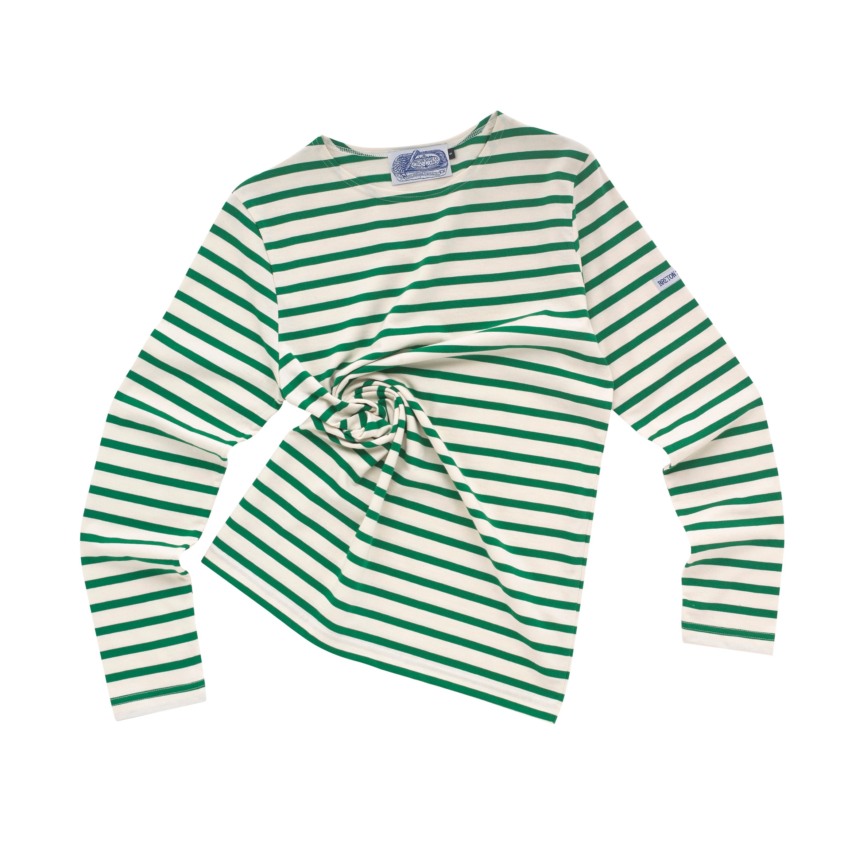 Men S Breton Vert Green White Striped French Fisherman S Top The Breton Shirt Company Ltd