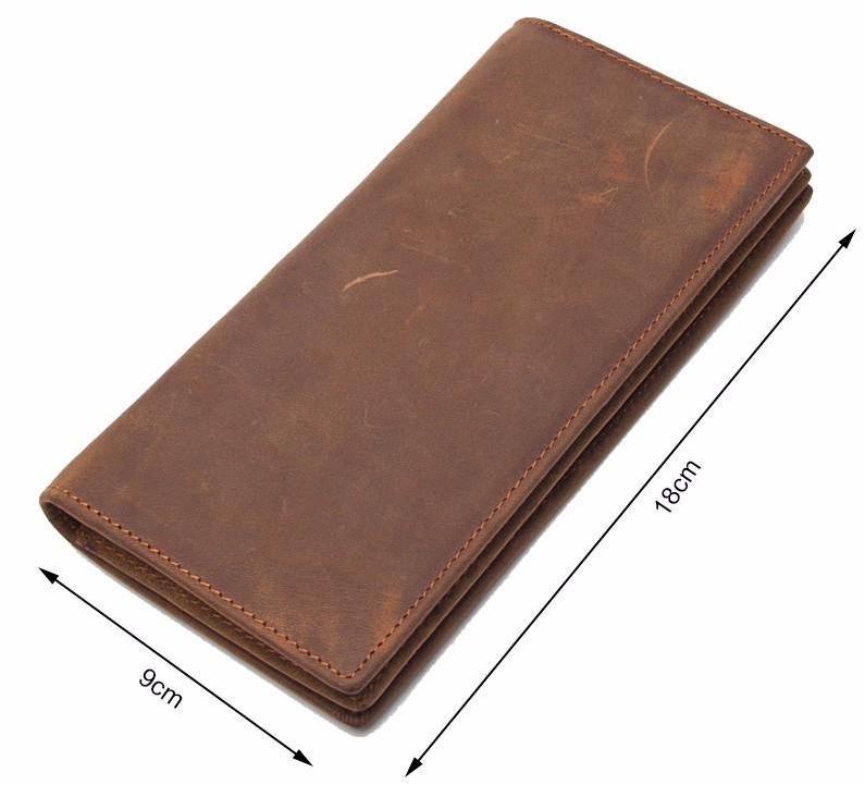 Men Distressed Premium Leather Long Size Light Brown Leather Wallet Leather Skin Shop