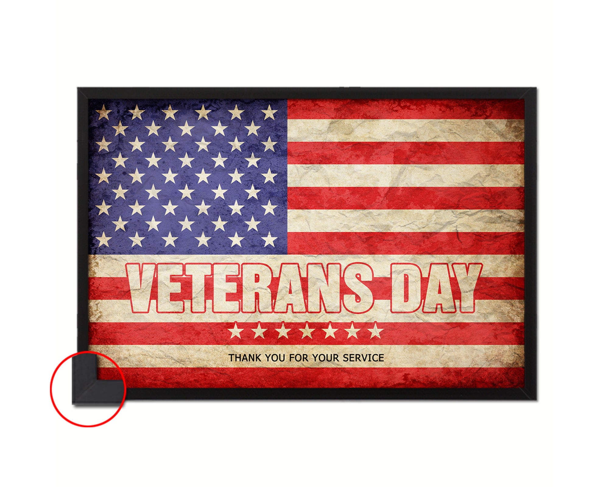 Veterans Day Thank You For Your Service Vintage Military Flag Wall Decor Art Prints Maumshop Work