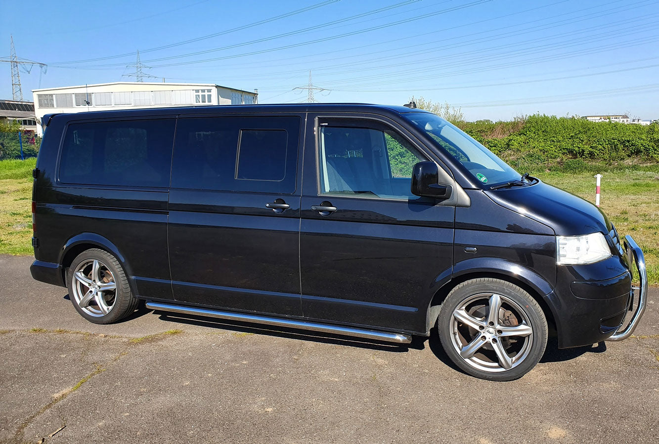 Vw T5 Bj 09 15 Langer Rs Edelstahl Schwellerrohre Sport 64mm Direct 4x4 Autozubehor
