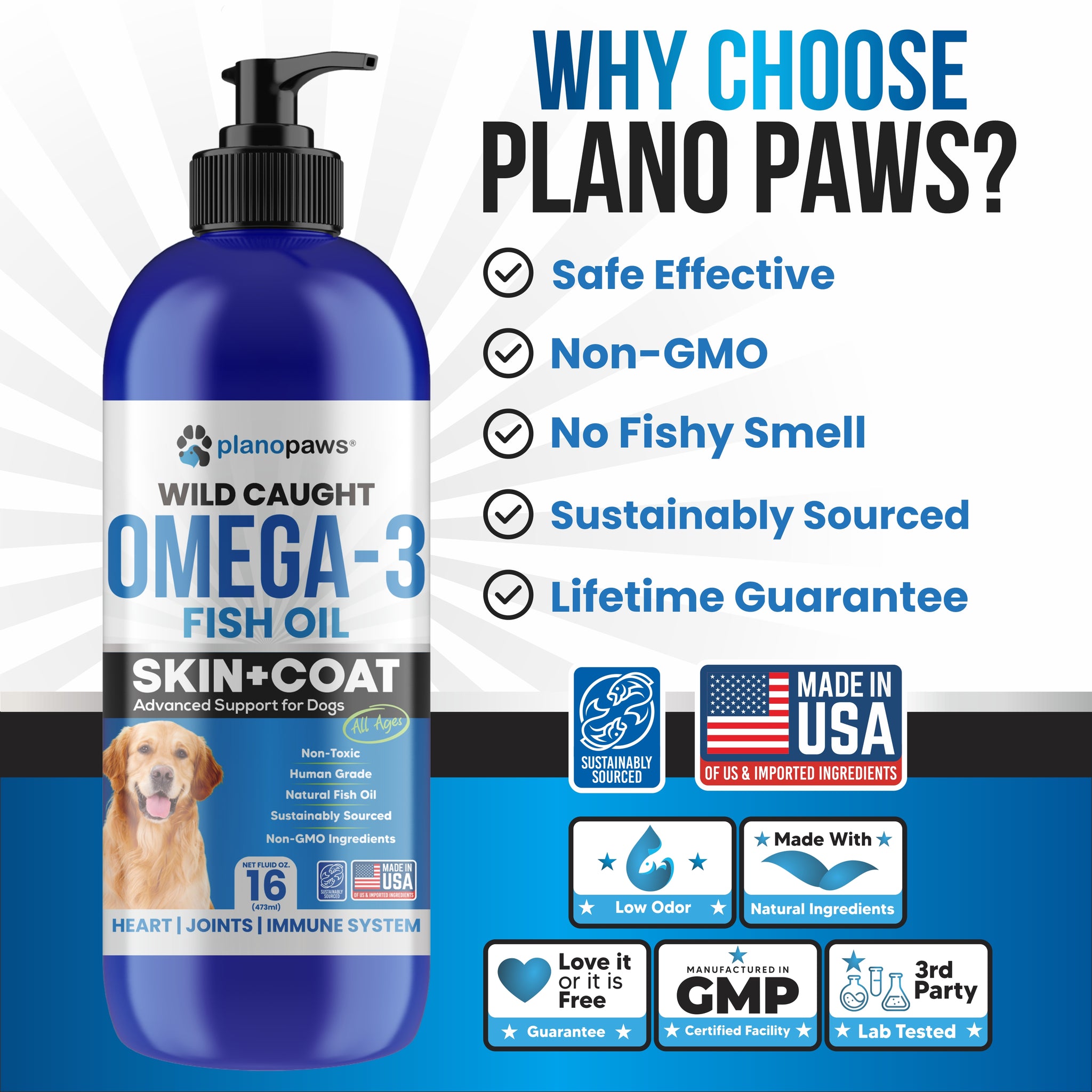 Omega 3 Fish Oil For Dogs 16 Oz