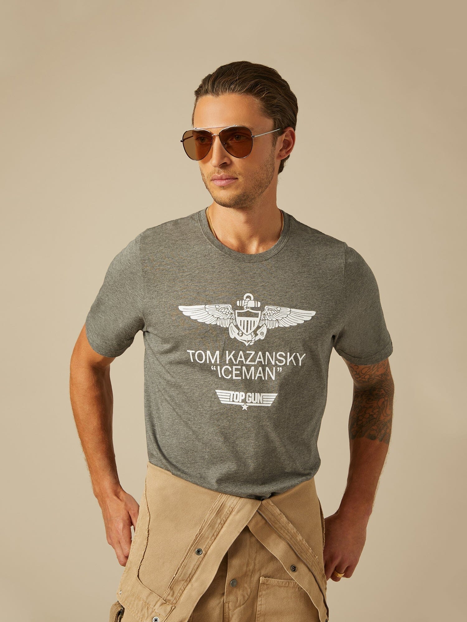 Alpha Industries X Top Gun Call Sign Iceman T Shirt
