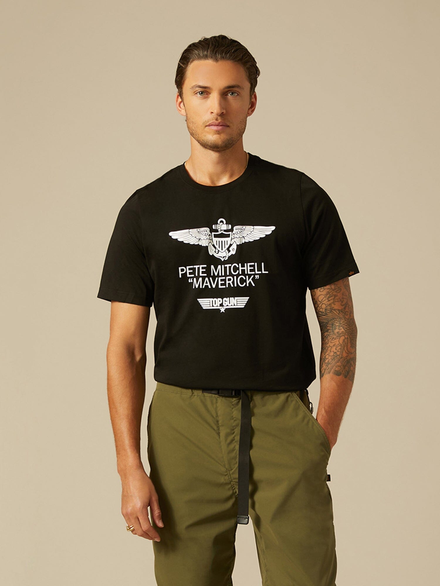 Alpha Industries X Top Gun Call Sign Maverick T Shirt