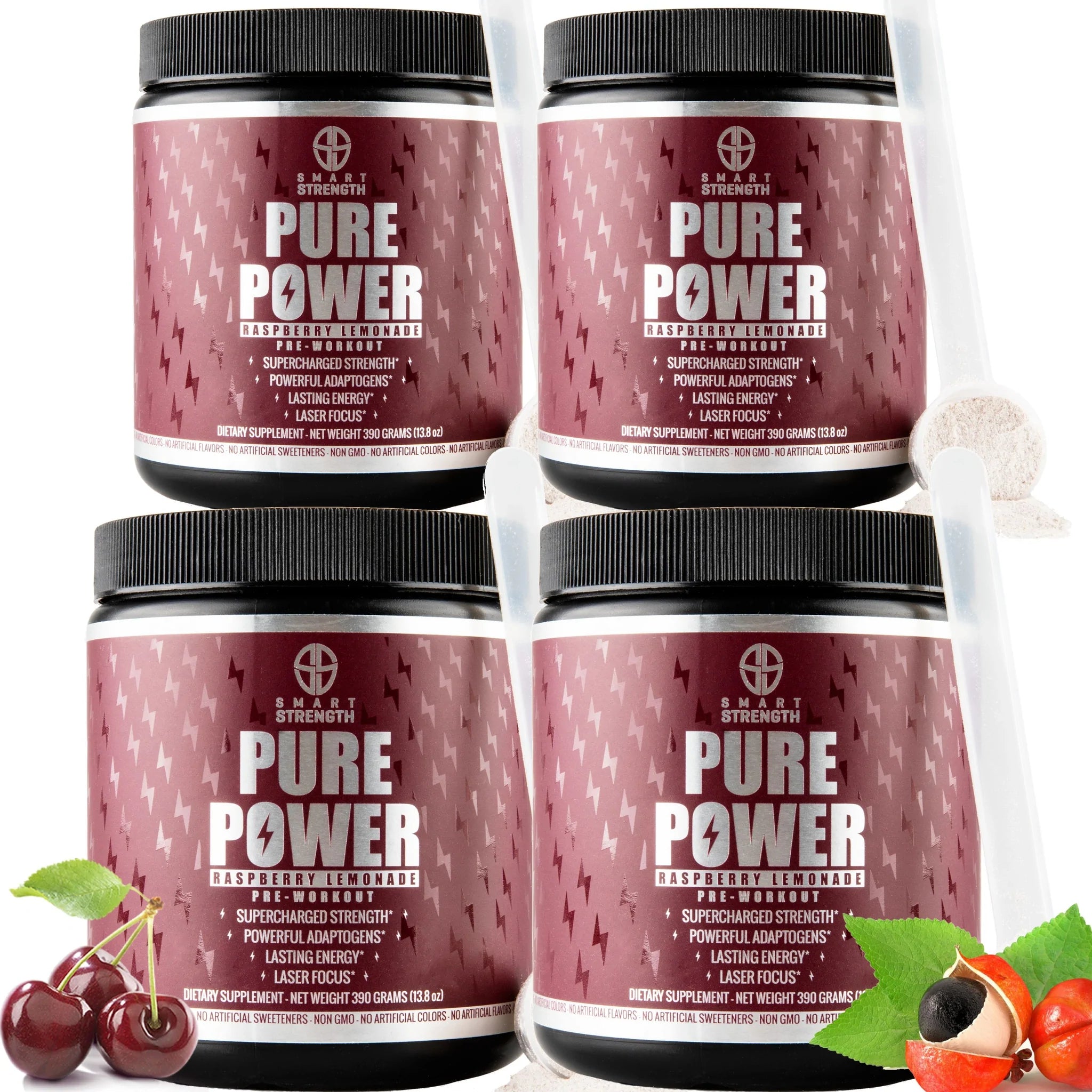 Pure Power Pre Workout All Natural 100 Kickass Smart Strength