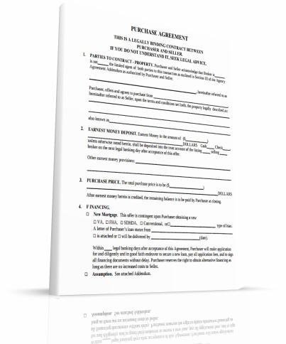 Real Estate Contract Free Printable 1 Page Document Flip Man Wear