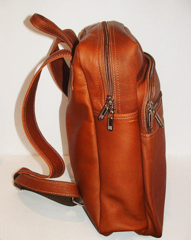 Genuine Leather Backpack Super Light And Soft Unisex Color Tan Ha Katz Leather