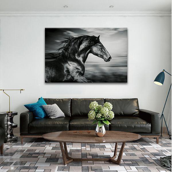 Side View Of A Running Horse Canvas Wall Art Decor Canvasx Net