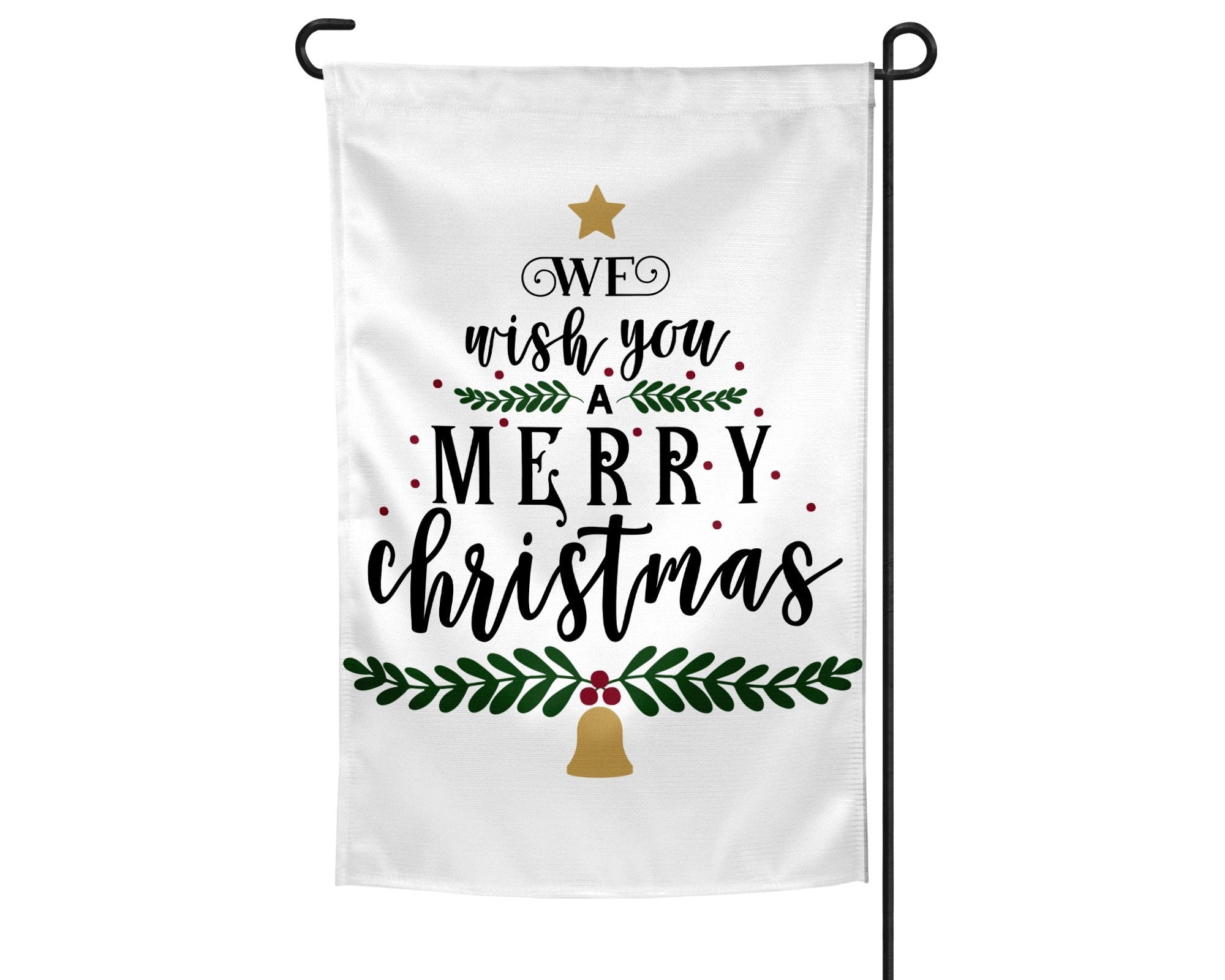 We Wish You A Merry Christmas Garden Flag Sew Lucky Embroidery