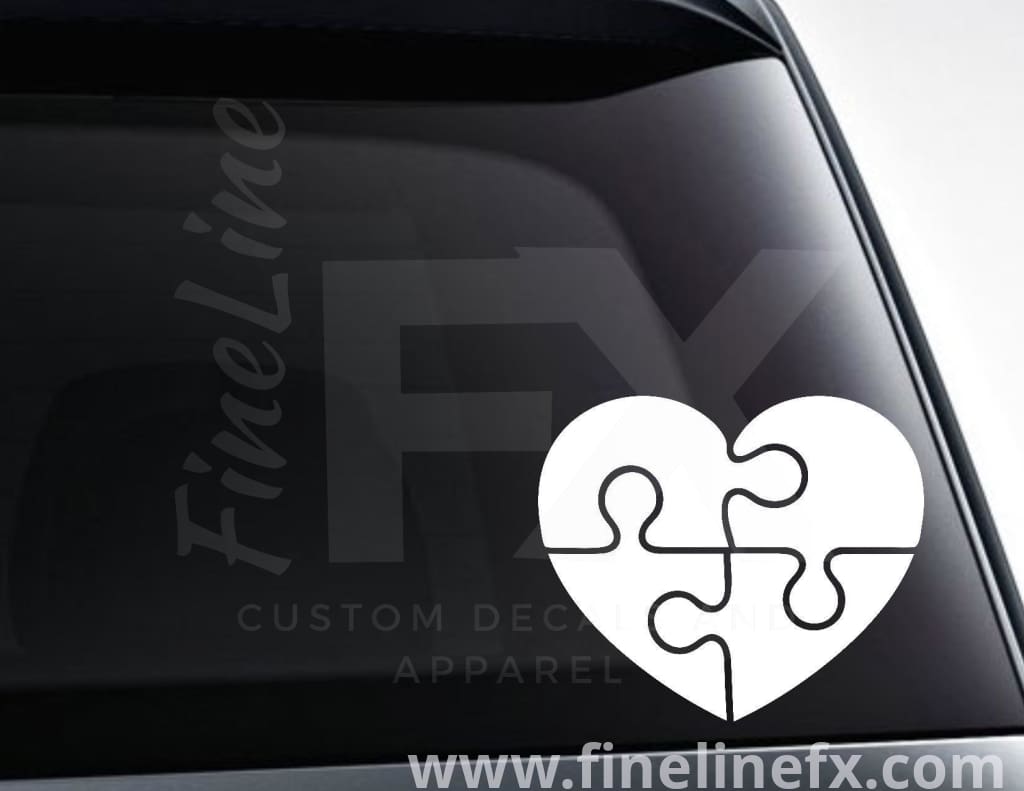 Autism Awareness Puzzle Heart Vinyl Decal Sticker