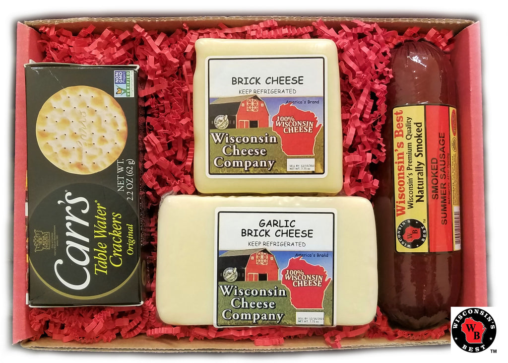 Wisconsin Deluxe Brick Cheese Sausage Cracker Gift Box Wisconsin Best Of Wisconsin Shop